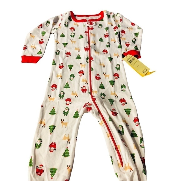 LEVERET - UNISEZ BABY CHRISTMAS ZIPPERED ONSIE NWT - Picture 8 of 9